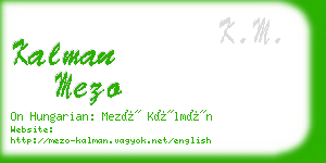 kalman mezo business card